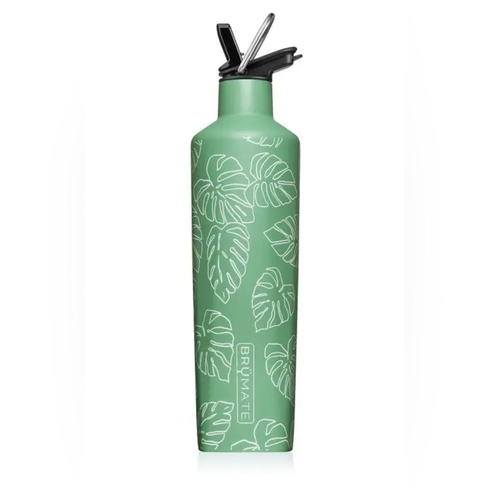 New in Box-Brumate Rehydration Bottle, 25 oz, Monstera Print